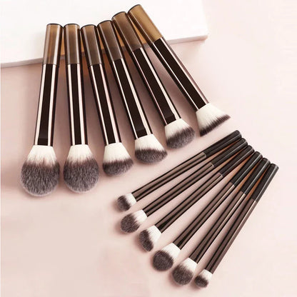 13PCS Makeup Brush Set Foundation Concealer Powder Eyeshadow Blush Brush Kabuki Blending Cosmetic Beauty Tool for Face