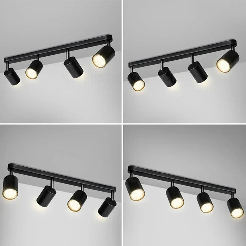 Dimmable Led GU10 Spotlight Clothing Store Background Wall Spotlight 7w 12W Trail Light Surface Mounted Ceiling Spotlight AC 220